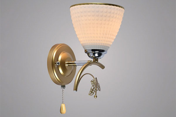 бра DA5110A/1 GD+CR хром/золото 1х60W E27