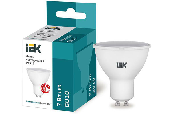 лампа диодная GU10  7Вт 4000 IEK