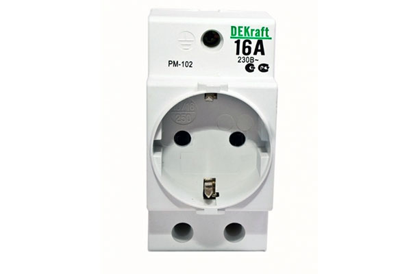 розетка на DIN-рейку с/з 16А SchE /6/