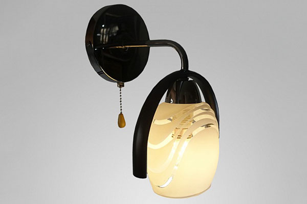 бра 20014/1W BCR черный хром 1х40 E14 h255