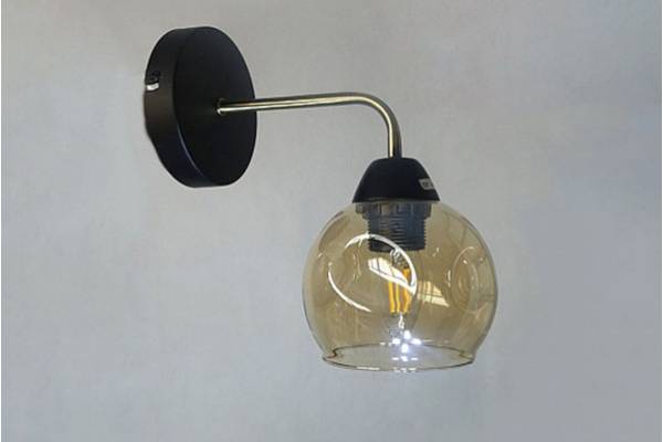 бра SH1212/1W AB+BK бронза/черный 1х40W E27