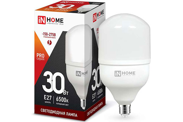 лампа диодная HP100 30вт Е27/Е40 6500к IN HOME