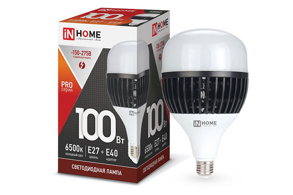 лампа диодная HP153 100вт Е27/Е40 6500к IN HOME