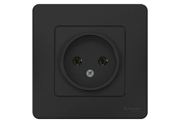 розетка 1-м б/з СП Blanca 16А антрацит SchE