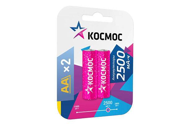 АА(R06) 1,2V 2500mA аккумулятор 1.2V Космос