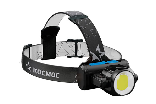 фонарь налобн. 3Вт COB 5Вт Micro USB 1200Mah Космос