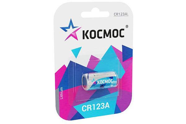 элемент питания литиевый CR123 1хBL КОСМОС