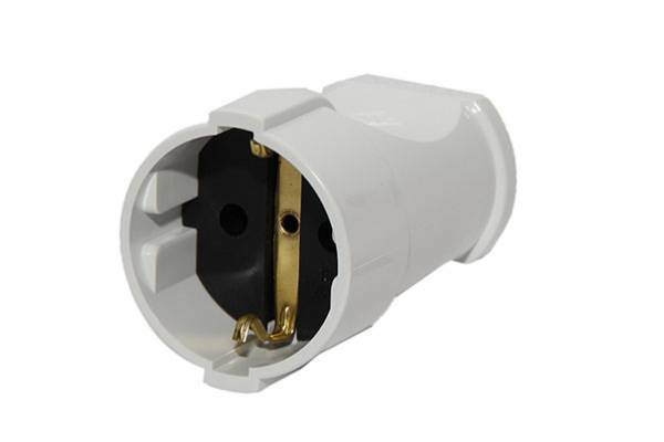 штепсель с/з бел. МАКЕL 10003