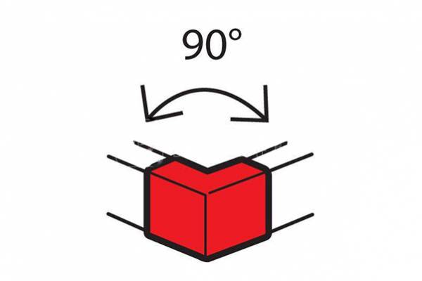 угол внешний 100х50мм фикс. METRA Leg