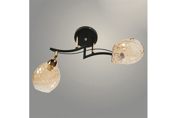 люстра 52105/2 FGD+BK золото/черный 2х40W