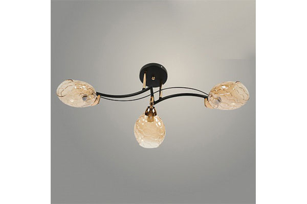 люстра 52105/3 FGD+BK золото/черный 3х40W E14