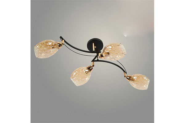 люстра 52105/4 FGD+BK золото/черный 4х40W E14