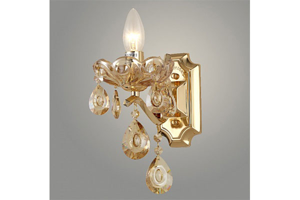 бра 76120/1W FGD+AMBER золото 1x40W E14