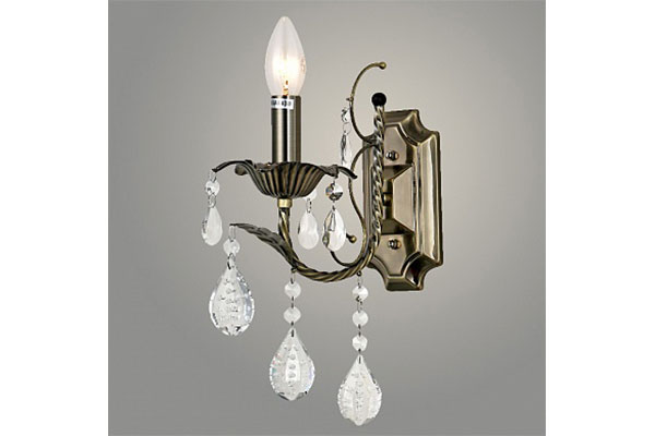 бра 79220/1W AB+TR бронза 1x40W E14