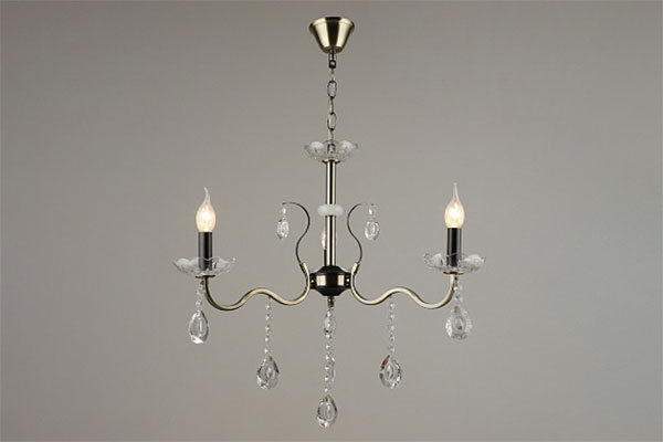 люстра A3804/3 AB+BK бронза/черный/хрусталь 3х40W