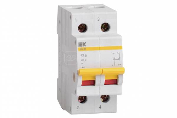 выключатель нагрузки/рубильник  ВН-32 63А/2П IEK