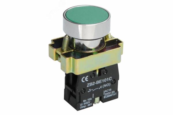 кнопка управления LAY5-BA31 без подсветки зеленая