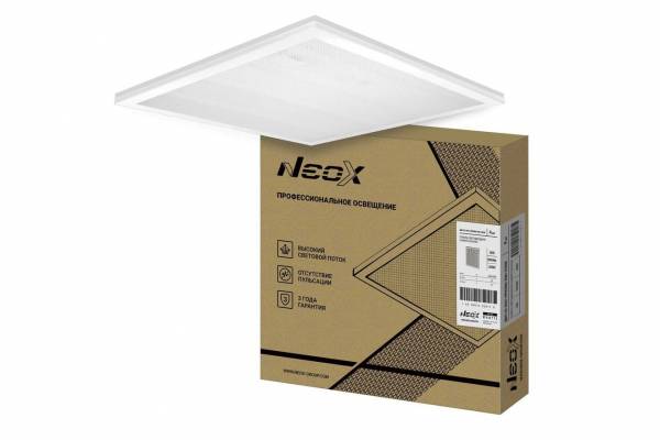 панель диод. 36Вт 6500К 595х595х15 универ.призма NEOX /4/