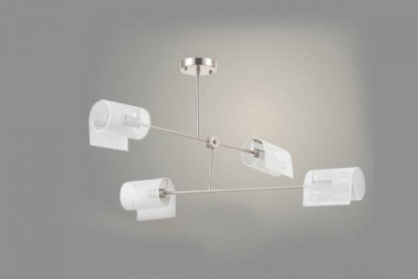 люстра MD3938/4A SN+WT никель+матовый белый 4x60W E14