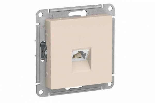 розетка комп. 1-м AtlasDesign RJ45 кат.5E беж