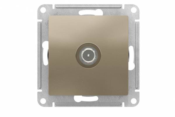 розетка оконечная TV AtlasDesign 1дБ шампань