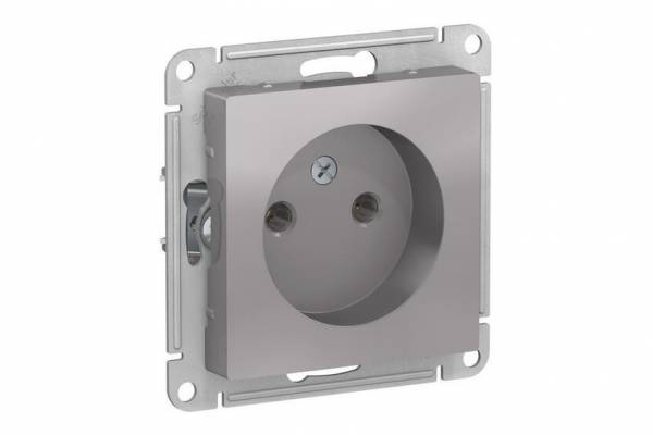 розетка 1-м б/з AtlasDesign 16А IP20 алюм.