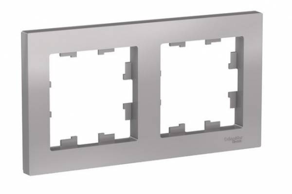 рамка 2-м AtlasDesign универс. алюм.