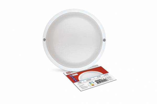 светильник 15Вт 6500К круг бел. оптико-акустич IN HOME 140мм IP65