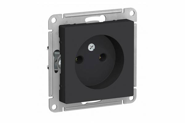 розетка 1-м СП AtlasDesign 16А IP20 б/з. механизм карбон SE