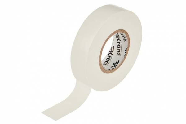 изолента ПВХ 19мм (рул.20м) бел. Kranz