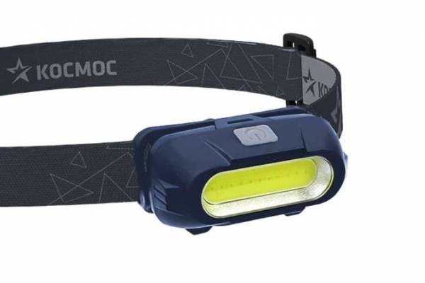 фонарь налобн. аккум. 800мА.ч 3Вт 18650 Космос USB-шнур
