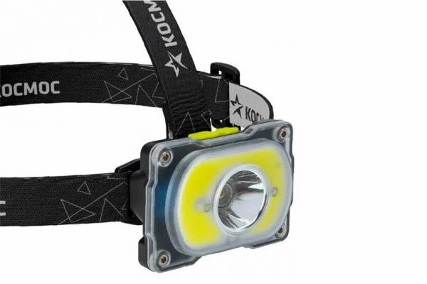 фонарь налоб. 3вт+5вт 18650 1200мА.ч КОСМОС