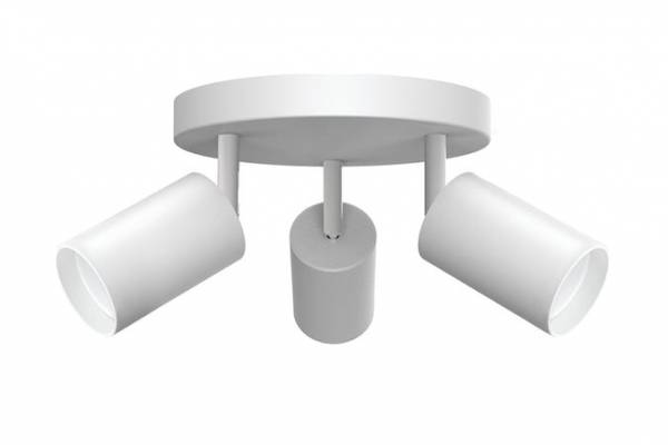 светильник ДБО 3хGU10 без ламп наклонный белый FERON