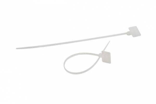 стяжка 3,2х215 с площадкой для маркировки бел. Эра