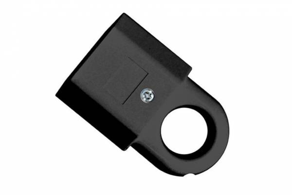 штепсель б/з 6А плоский с ушком черн. UNIVersal