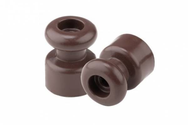 изолятор ретро б/винта термопласт шоколад Bylectrica