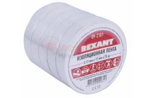 изолента ПХВ 15х20 Rexant белая