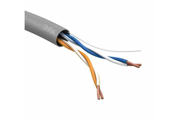 Кабель  UTP 2x2x24 AWG Cat5e CU PVC 305м (м) ЭРА Б0044428