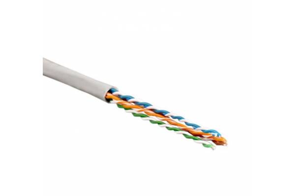 Кабель UTP 4-C5E-SOLID-GY-305 витая пара UTP (U/UTP) кат.5e 4 пары (24 AWG) одножильн. (solid) PVC (305м) сер. Hyperline 41903