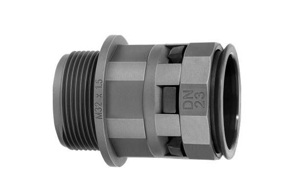 Переходник труба-коробка DN 17мм М25х1.5 полиамид черн. IP66 ДКС PAM17M25N