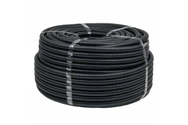 Труба гофрированная FRHF d20мм с протяжкой черн. (уп.100м) Plast PROxima EKF FRHF-20