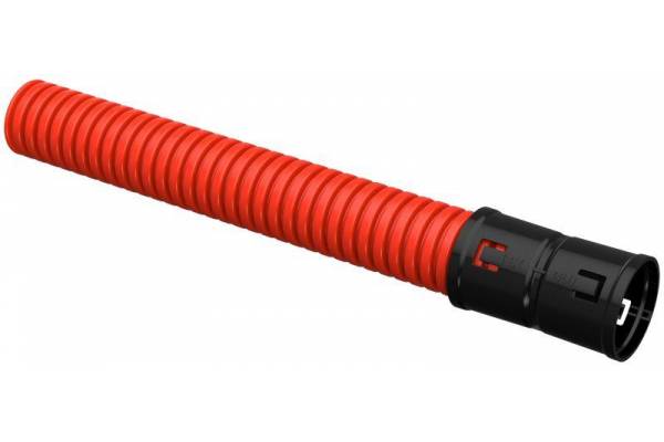 Труба гофрированная двустенная ПНД d40мм с муфтой красн. (уп.50м) IEK CTG12-040-K04-050-R