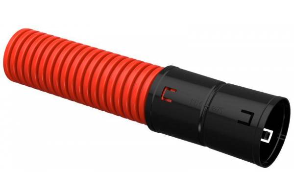 Труба гофрированная двустенная ПНД d75мм с муфтой красн. (уп.50м) IEK CTG12-075-K04-050-R