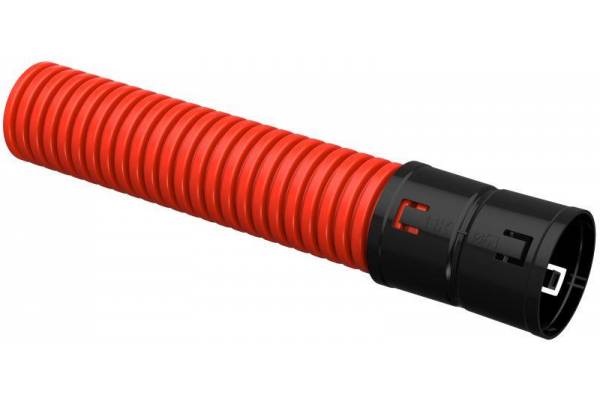 Труба гофрированная двустенная ПНД d63мм с муфтой красн. (уп.50м) IEK CTG12-063-K04-050-R