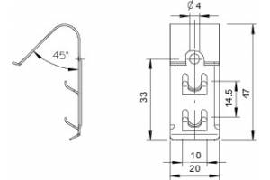Фиксатор крышки унив. DKU 60 VA4310 OBO 6065600