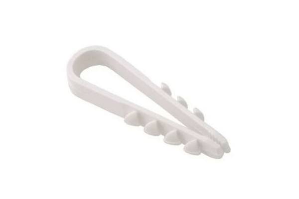 Дюбель-хомут 5-10 для круглого кабеля бел. (уп.100шт) Rexant 07-4501