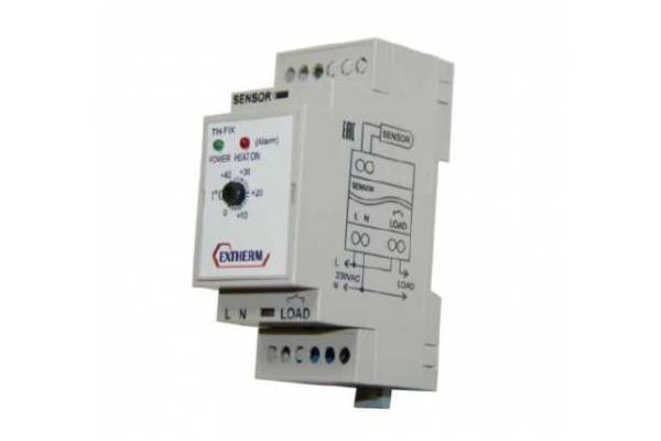 Термостат механический 16А для площадок; грунта; пола на DIN-рейку Extherm Th-fix