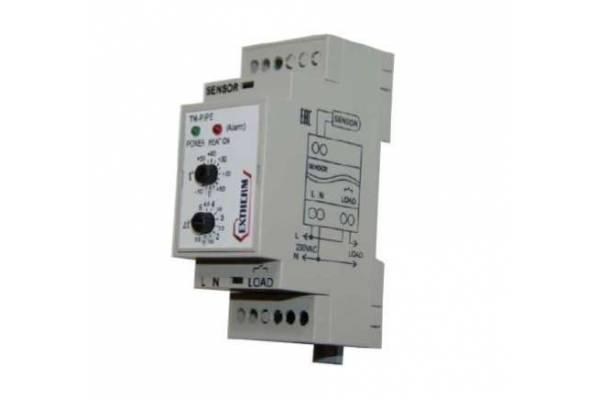 Термостат механический 16А для труб на DIN-рейку EXTHERM Th-pipe