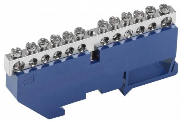 Шина нулевая на DIN-изол. Ni ШНИ-6х9-12-Д-С IEK YNN10-12-D-K07-N