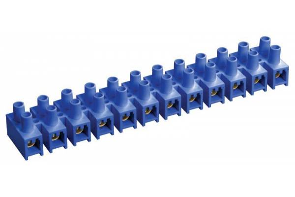 Зажим винтовой ЗВИ-10 н/г 2.5-6кв.мм 12пар син. IEK UZV6-010-06